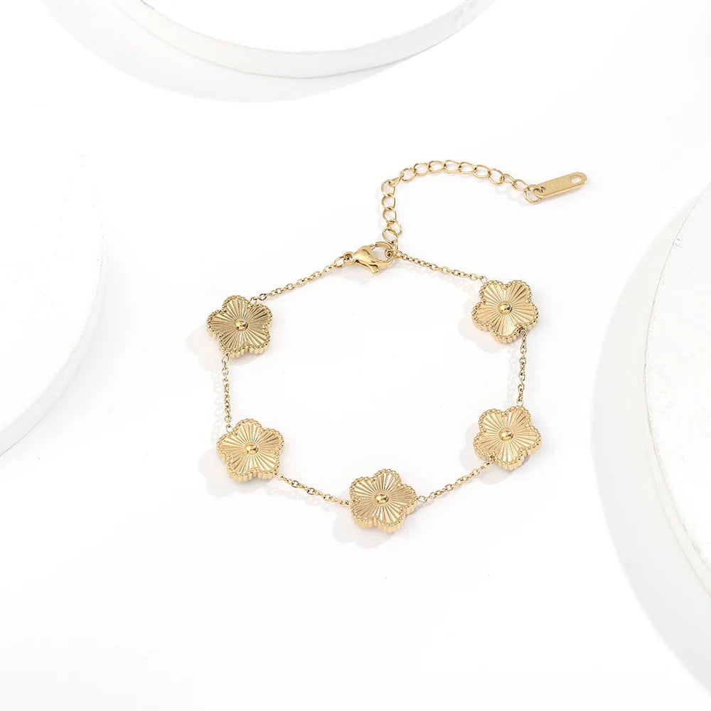 Five Leaf Flower Bracelet